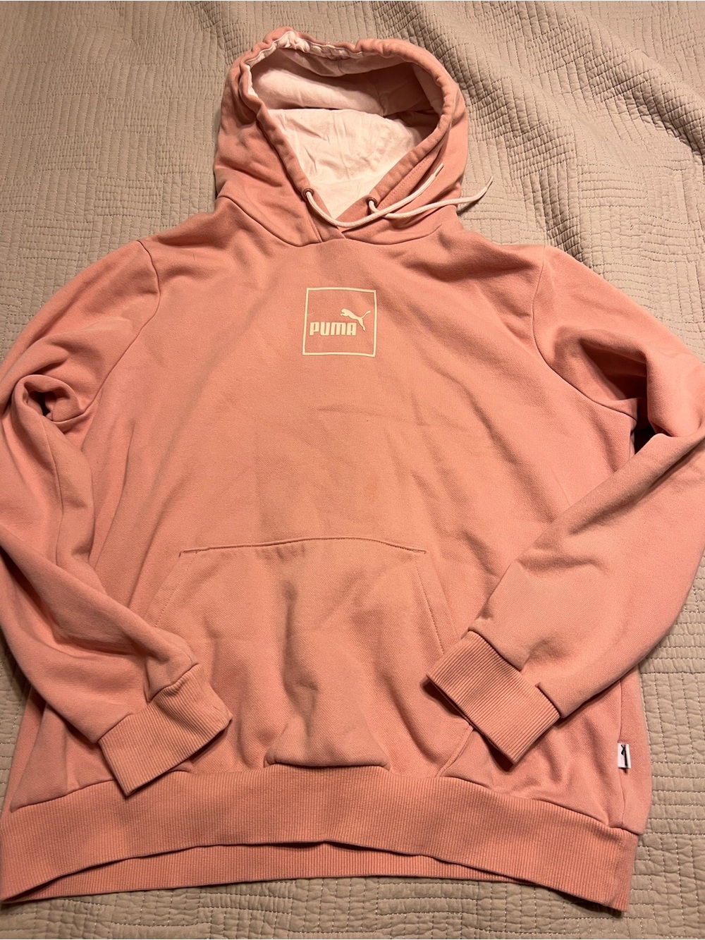 Puma Pink Pullover Hoodie with Logo